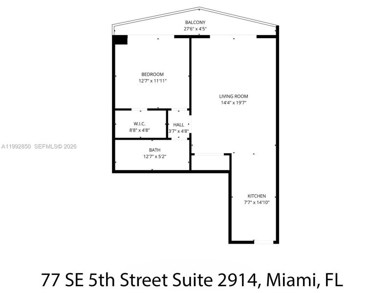 2D floor plan layout of this home in , Miami, FL (Image 5).