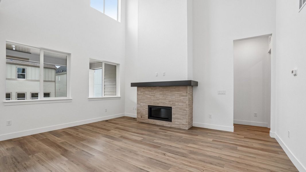 Furnished interior view inside a new home in Dillon Pointe - Journey, Broomfield (Image 6).