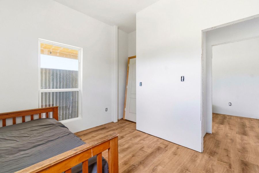 Third bedroom with cut-out for future closet.