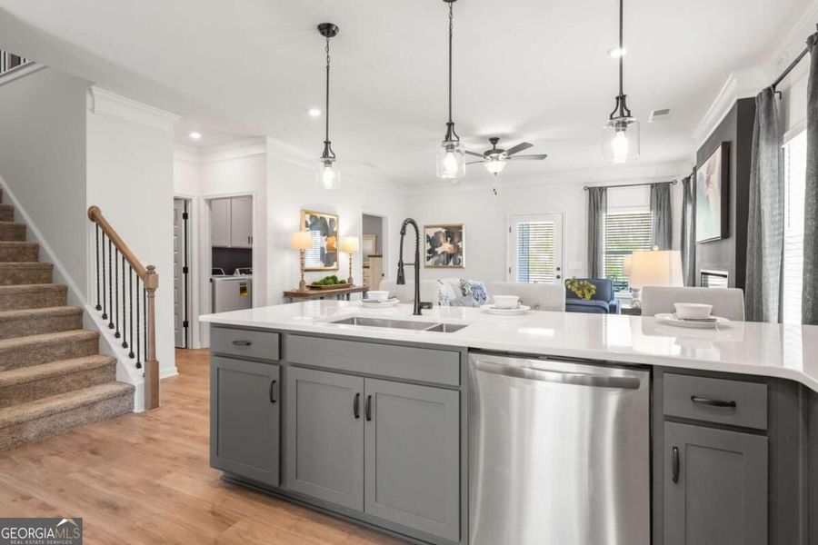 Furnished interior view inside a new home in Cobblestone Crossing Commons, Byron (Image 7).