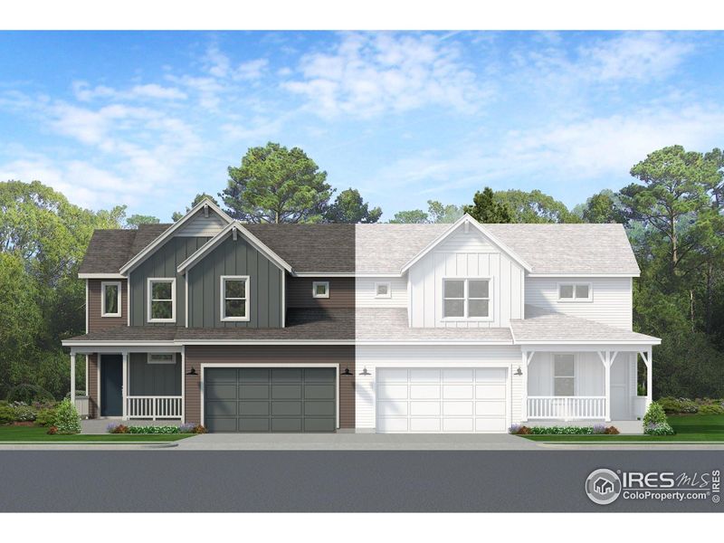 Front exterior of a new home in Cordovan, Longmont, CO, highlighting curb appeal (Image 1). Front exterior of a new home in Cordovan, Longmont, CO, highlighting curb appeal (Image 1).