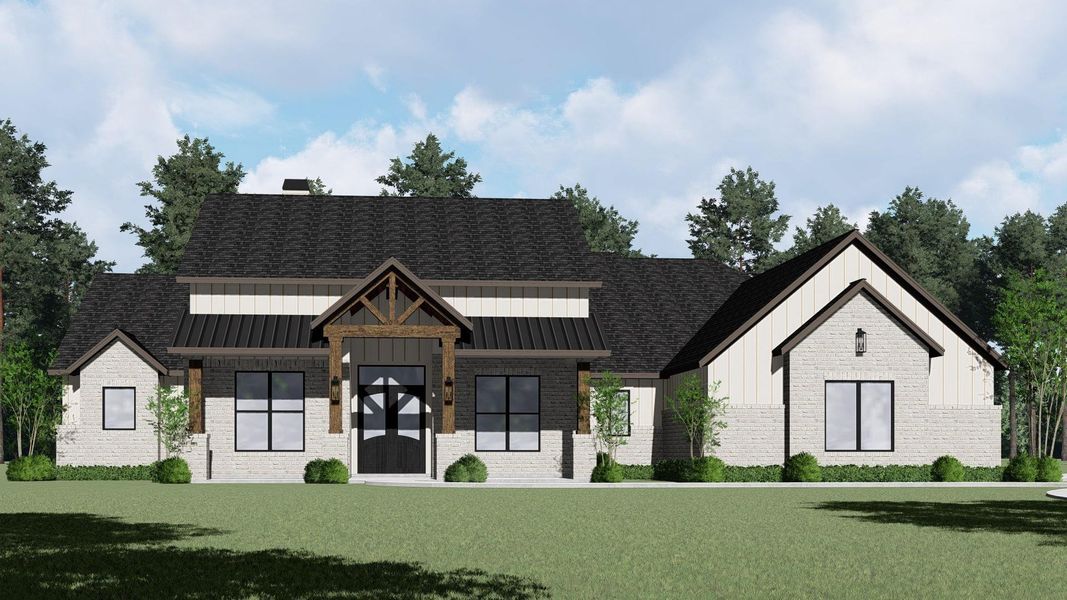 Front exterior of a new home in , Plantersville, TX, highlighting curb appeal (Image 2).