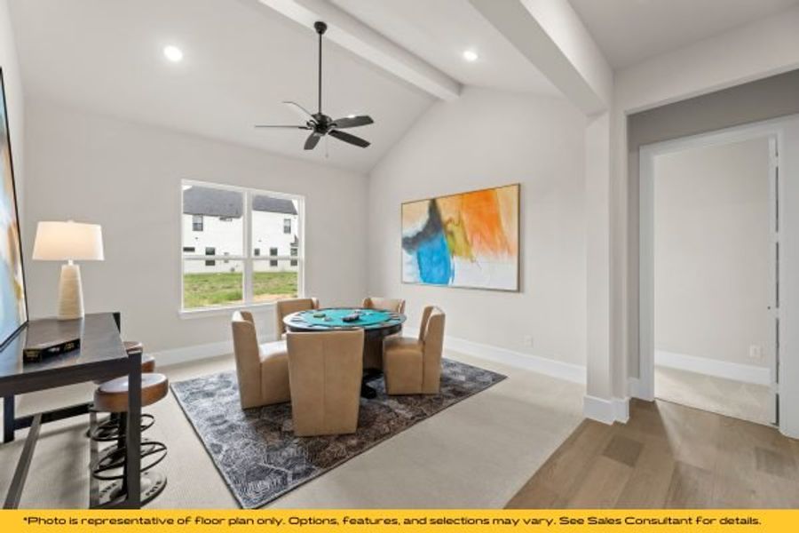 Representative furnished interior of a home built from the Belize by Stonefield Homes in Heath Golf and Yacht Club, Rockwall (Image 50).