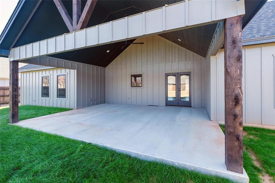 Exterior details and patio area of a home in , Graham (Image 3).