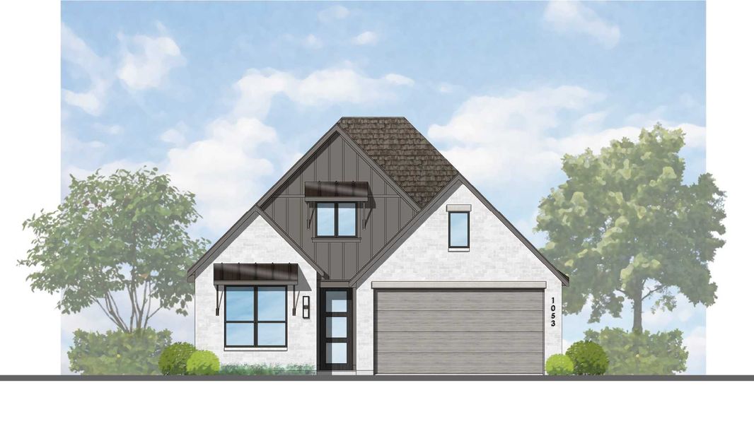 Representative rendering of the exterior for the Maybach Plan by Highland Homes (Image 15).