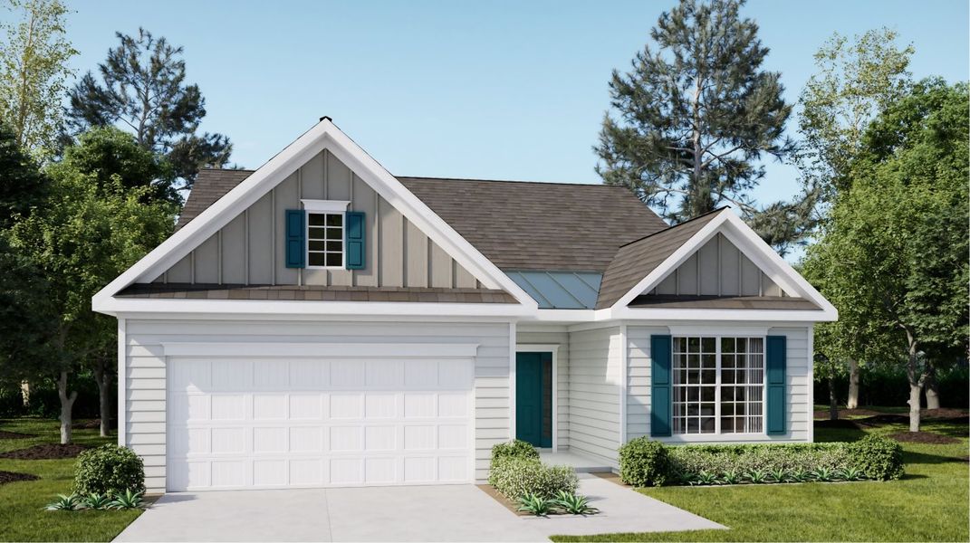Front exterior of a new home in Roselyn, Lancaster, SC, highlighting curb appeal (Image 1). Front exterior of a new home in Roselyn, Lancaster, SC, highlighting curb appeal (Image 1).