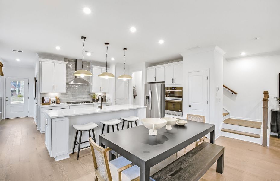 Furnished interior in a model home at Ansley Towns in Cumming (Image 8).