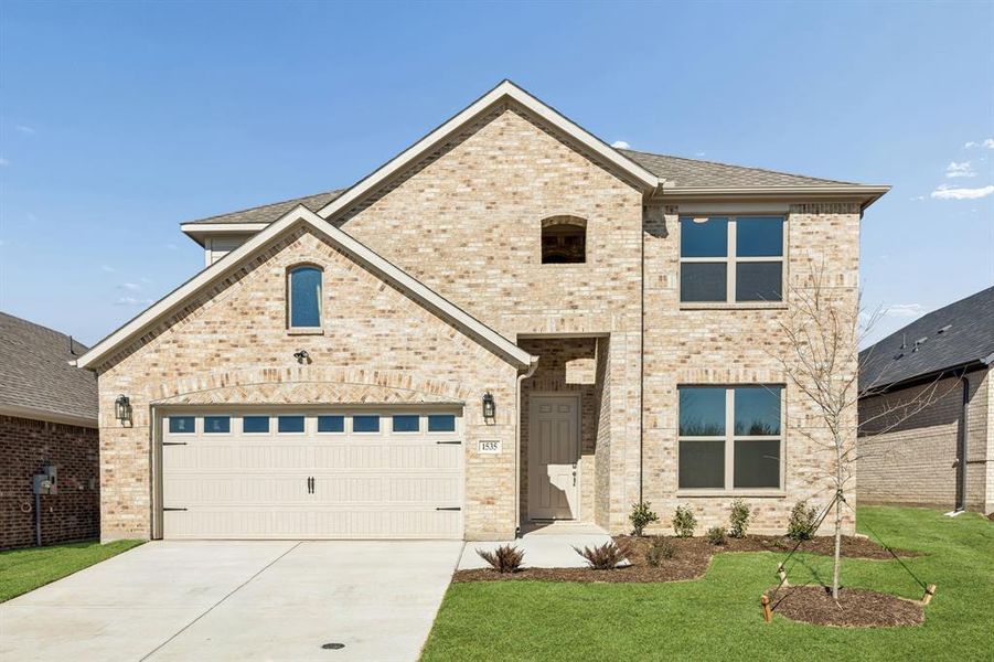 Front exterior of a new home in Freeman Farms, Kaufman, TX, highlighting curb appeal (Image 1). Front exterior of a new home in Freeman Farms, Kaufman, TX, highlighting curb appeal (Image 1).