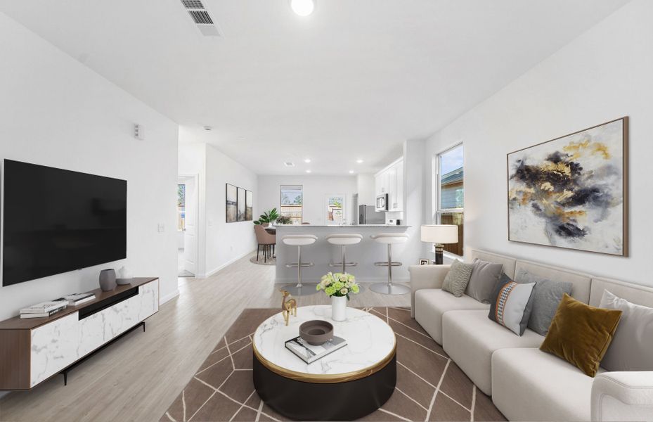 Representative furnished interior of a home built from the Adams by Centex in Pinara Pines, Conroe (Image 8).