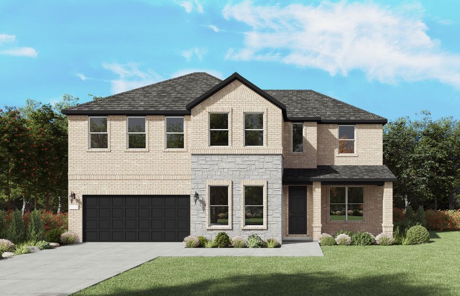 Representative exterior photo of a completed home built from the Oglesby by Pulte Homes in Mission Hills, Garland, TX (Image 10).
