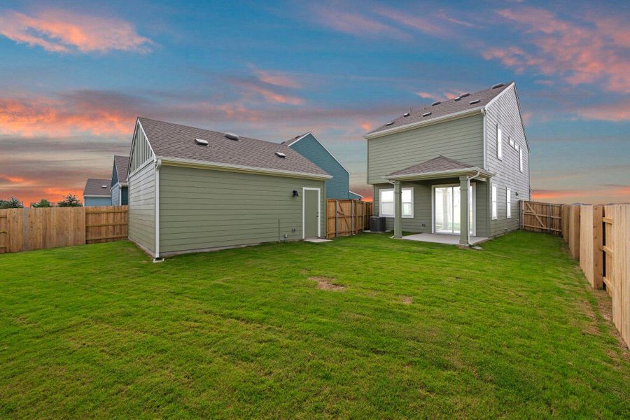 Rear of Home and Private Backyard Rear of Home and Private Backyard