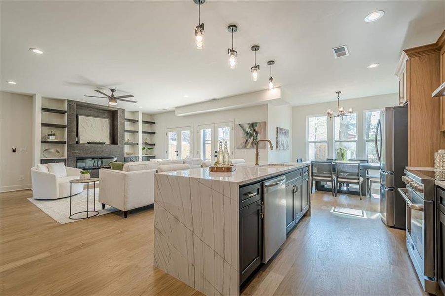 Furnished interior view inside a new home in , Powder Springs (Image 8). Furnished interior view inside a new home in , Powder Springs (Image 8).