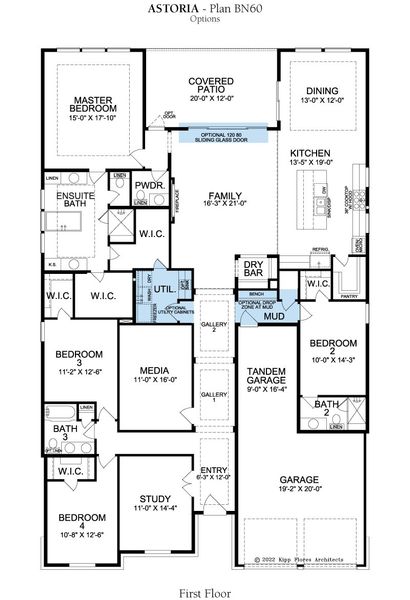 2D floor plan layout for the Astoria by Landon Homes in Fields - Brookside North, Frisco, TX (Image 4). 2D floor plan layout for the Astoria by Landon Homes in Fields - Brookside North, Frisco, TX (Image 4).