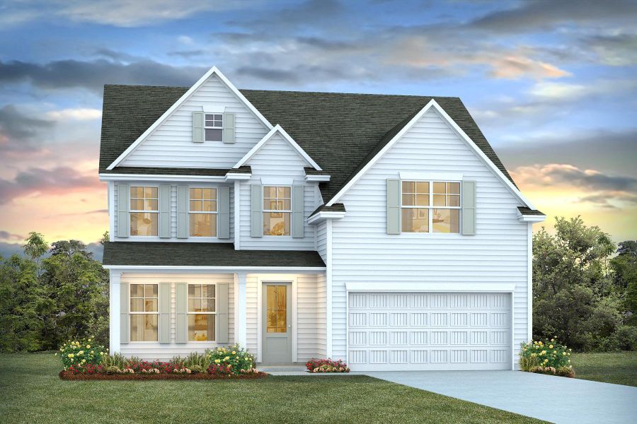 Front exterior of a new home in Founders Corner, Summerville, SC, highlighting curb appeal (Image 1).