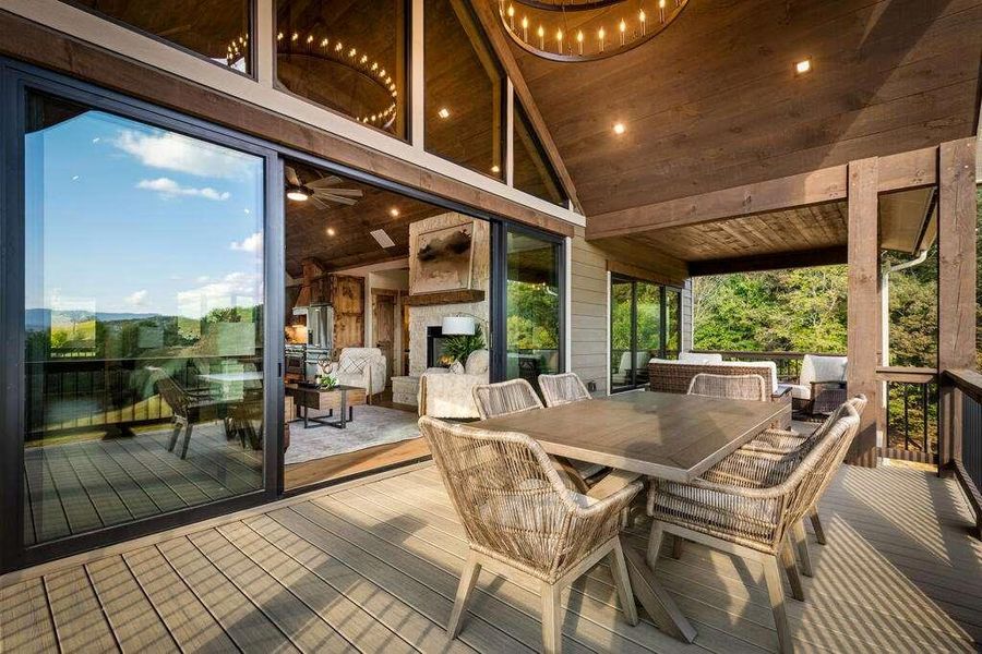 Exterior details and patio area of a home in , Blue Ridge (Image 34).