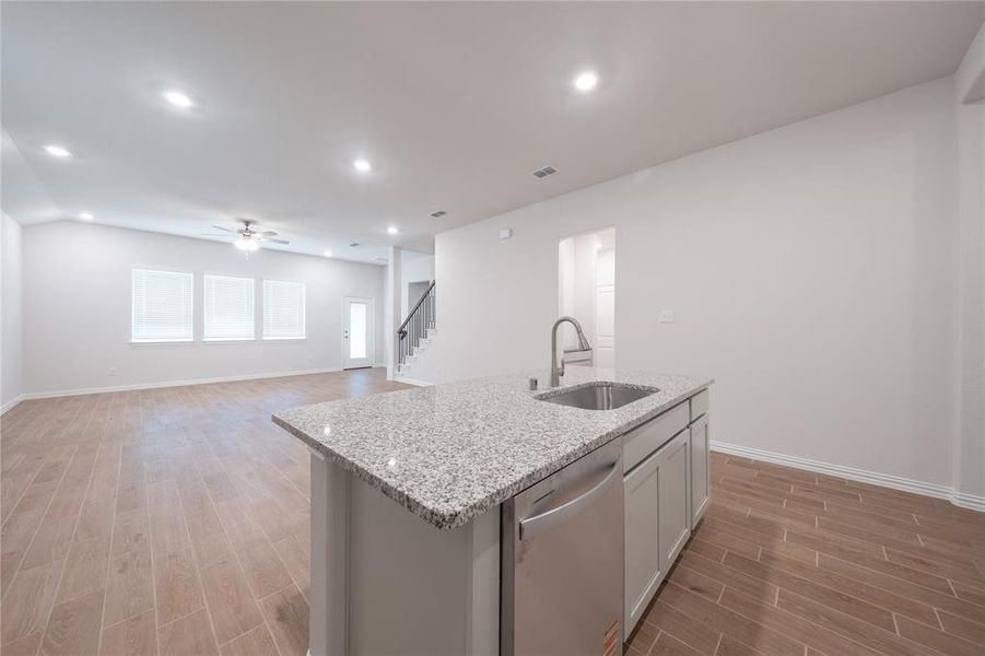 Furnished interior view inside a new home in Lake Pointe: Lake Pointe at Paloma Creek, Little Elm (Image 9). Furnished interior view inside a new home in Lake Pointe: Lake Pointe at Paloma Creek, Little Elm (Image 9).