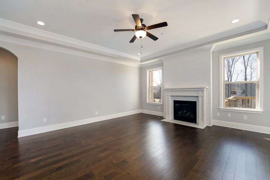 Representative unfurnished interior of a home built from the Brighton by Celebration Homes in Aden Woods Of Castleberry Farms, Fairview (Image 29). Representative unfurnished interior of a home built from the Brighton by Celebration Homes in Aden Woods Of Castleberry Farms, Fairview (Image 29).