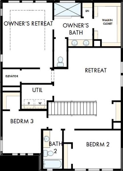 2D floor plan layout of this home in Discover Series - Elevate, Charleston, SC (Image 5). 2D floor plan layout of this home in Discover Series - Elevate, Charleston, SC (Image 5).
