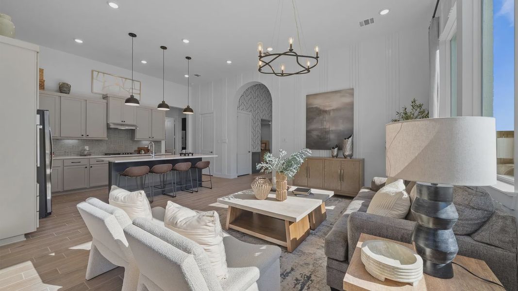 Representative furnished interior of a home built from the Bonneville by Chesmar Homes in Attwater 55s, Waller (Image 11).