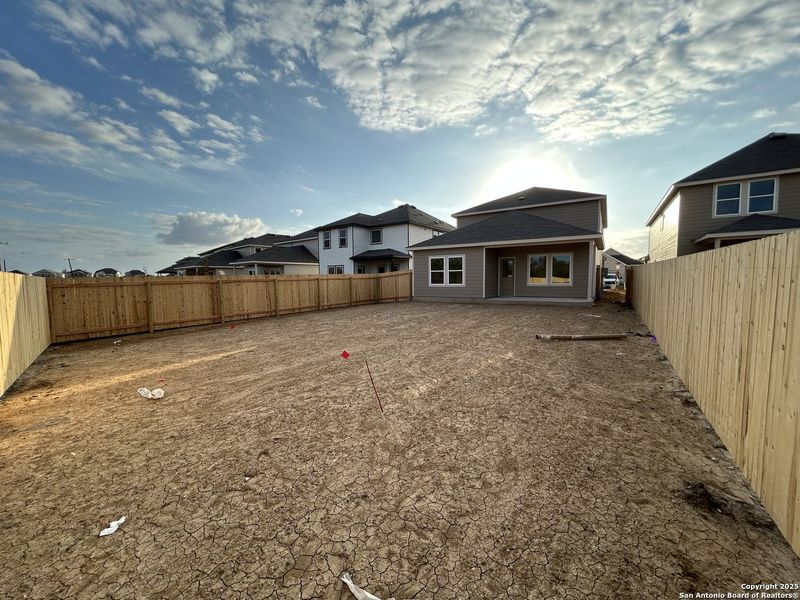 Exterior details and patio area of a home in Meadows at Hennersby Hollow 40's, San Antonio (Image 20). Exterior details and patio area of a home in Meadows at Hennersby Hollow 40's, San Antonio (Image 20).