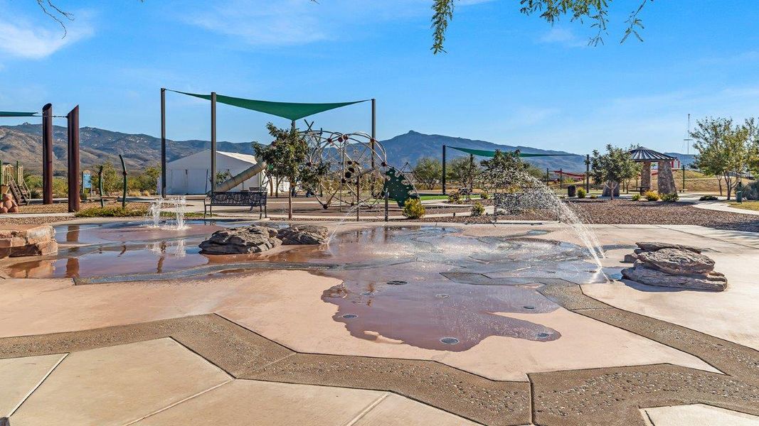 Representative exterior photo of a completed home built from the Baxter by D.R. Horton in The Oasis at Rocking K, Vail, AZ (Image 21).