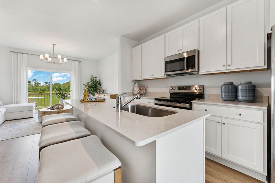 Representative furnished interior of a home built from the The Lennox by Stanley Martin Homes in Bridgeport Townhomes, Greenville (Image 8).