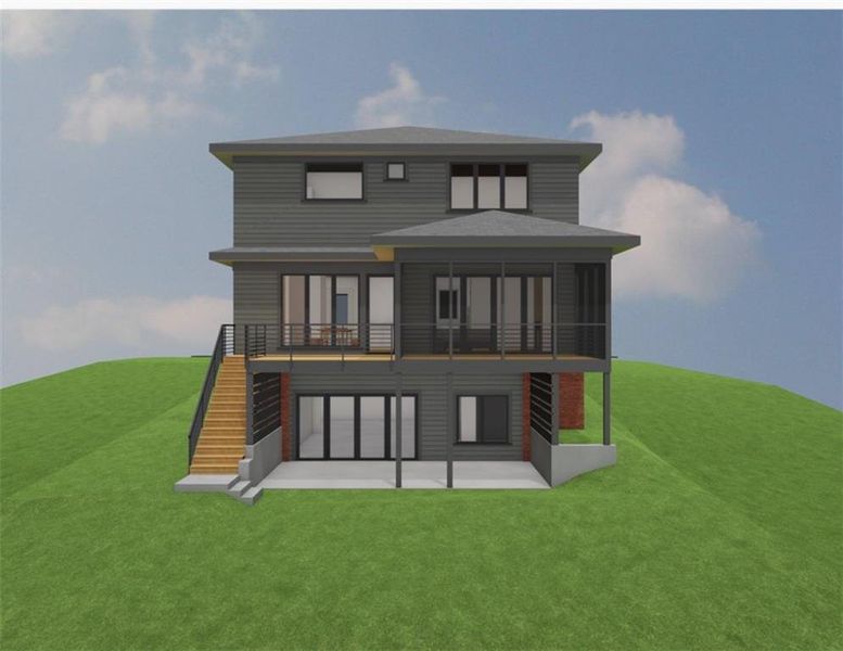 Exterior rendering of this home design in , Decatur, GA (Image 9). Exterior rendering of this home design in , Decatur, GA (Image 9).