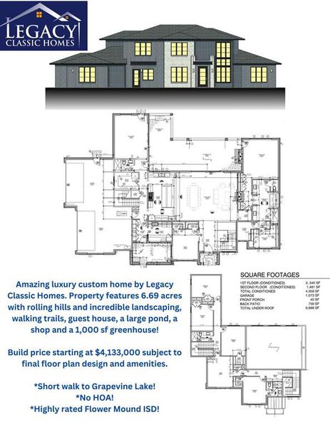 Builder floor plan and specs