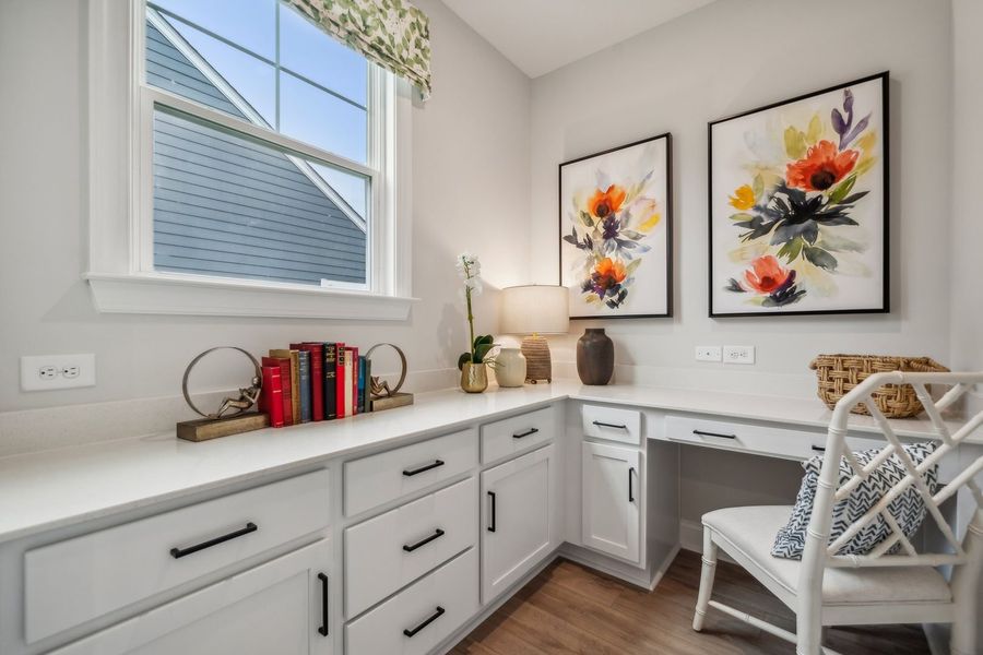 Furnished interior view inside a new home in The Beacon at Old Peachtree Single Family Homes, Lawrenceville (Image 6).