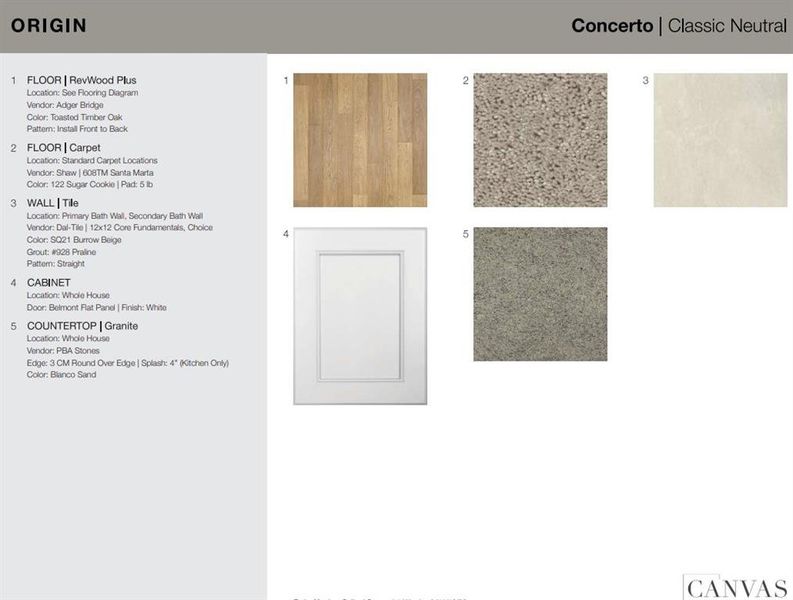 2319 Buffalo Bayou Way design selections. Home is currently under construction and selections are subject to change.