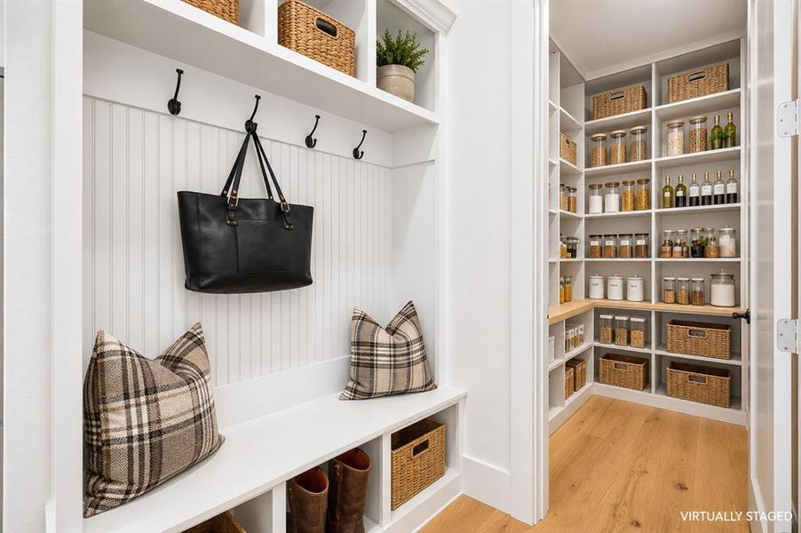 Mudroom right off the garage.