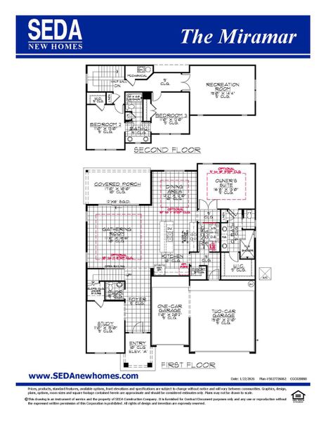 2D floor plan layout for the Miramar by SEDA New Homes in Katie Cove, Jacksonville, FL (Image 1). 2D floor plan layout for the Miramar by SEDA New Homes in Katie Cove, Jacksonville, FL (Image 1).