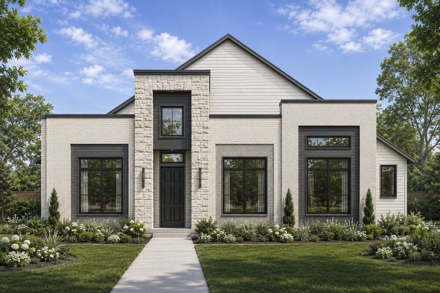 Representative exterior photo of a completed home built from the The Seguin by Lillian Custom Homes in Ten Mile Creek, DeSoto, TX (Image 7).