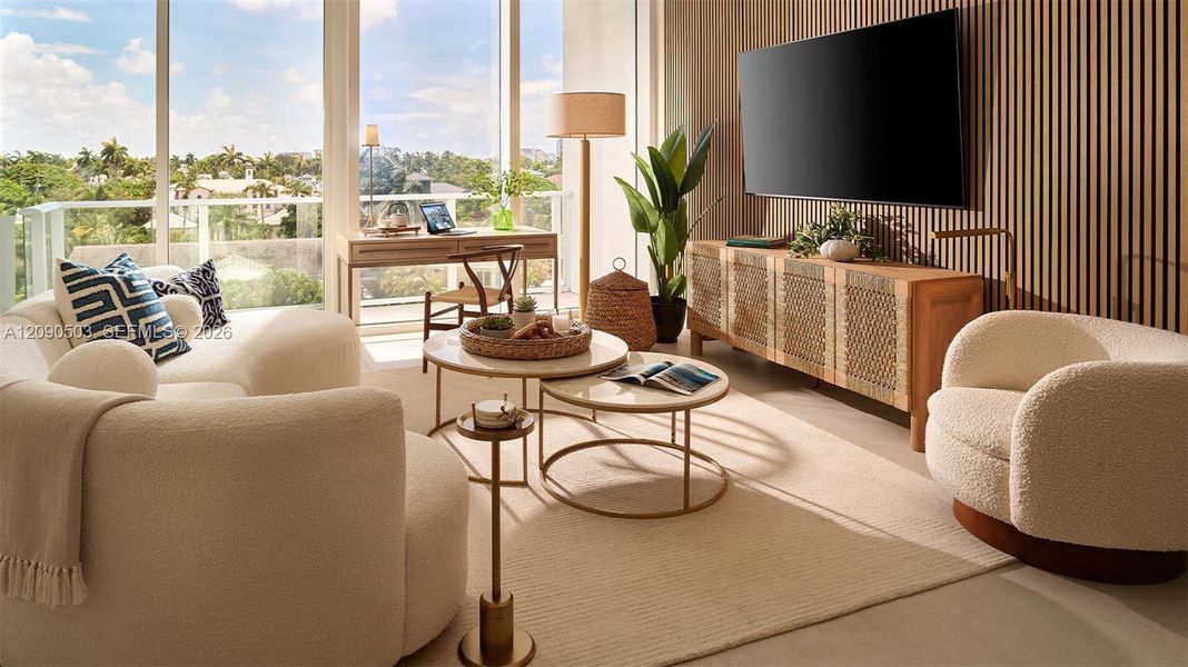 Furnished interior view inside a new home in , Fort Lauderdale (Image 9). Furnished interior view inside a new home in , Fort Lauderdale (Image 9).