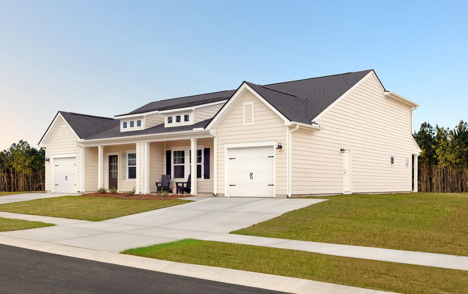 Front exterior of a new home in , Ravenel, SC, highlighting curb appeal (Image 17).