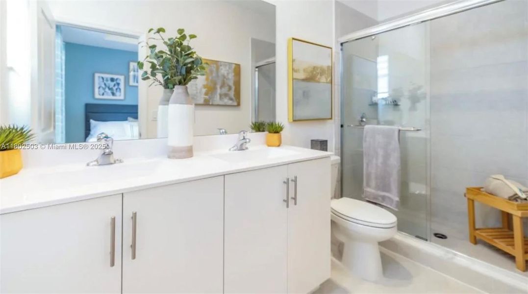 Furnished interior view inside a new home in , Miami (Image 8).