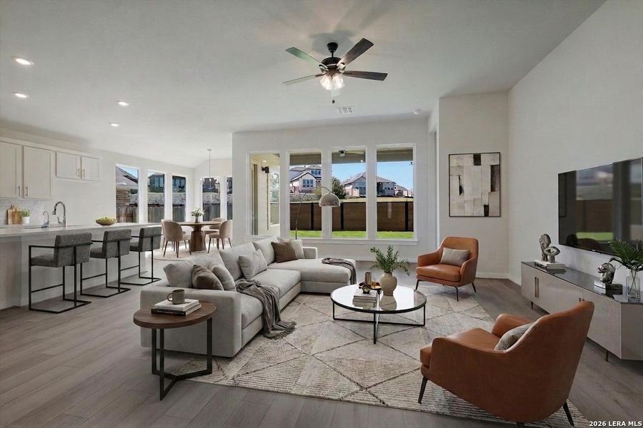 Furnished interior view inside a new home in Meyer Ranch, New Braunfels (Image 4).