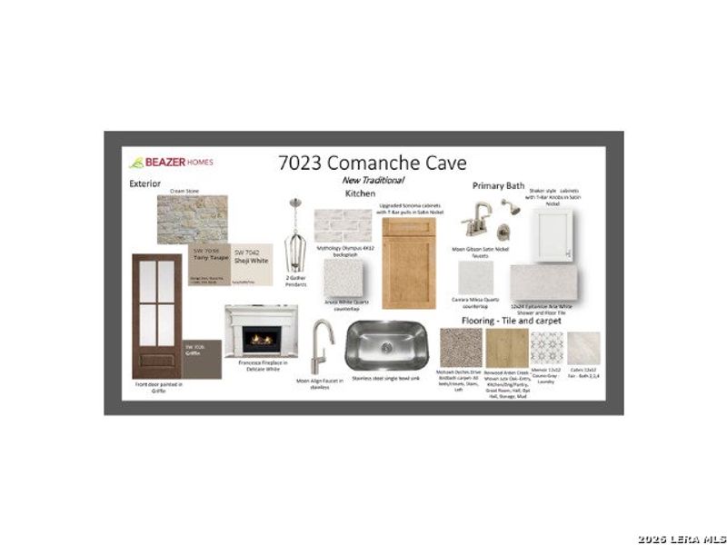 Sample of building materials used in homes in Comanche Ridge, San Antonio (Image 4). Sample of building materials used in homes in Comanche Ridge, San Antonio (Image 4).