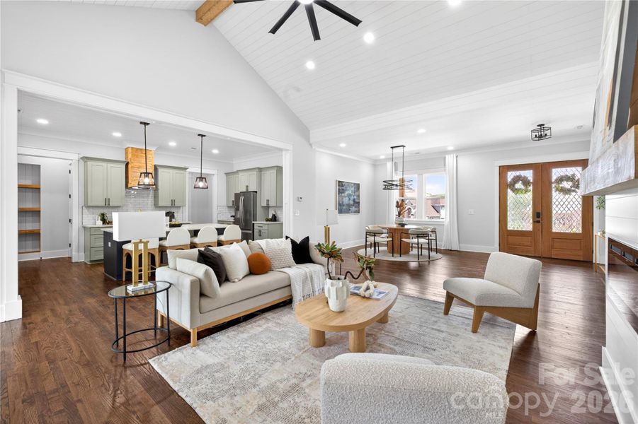 Some houses feel cold no matter how nice they are. The wood doors, warm floors, and open space here make this one feel different immediately