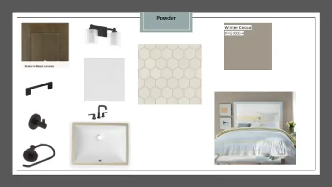 Sample of building materials used in homes in Rio Vista at Kelly Ranch, Aledo (Image 34).