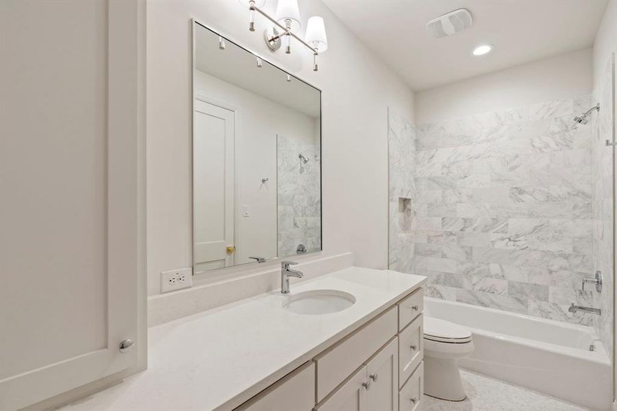 Furnished interior view inside a new home in , Dallas (Image 37).