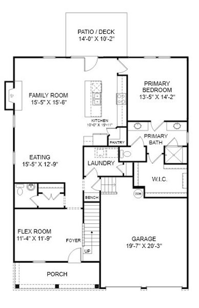 Image 3 representing the The Graham by Stanley Martin Homes in The Beacon at Old Peachtree Townhomes, Lawrenceville, GA.