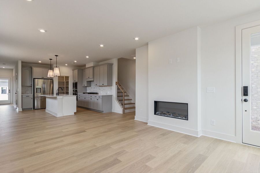 Representative furnished interior of a home built from the Lumen C by Homes by Dickerson in Chatham Park, Pittsboro (Image 6).