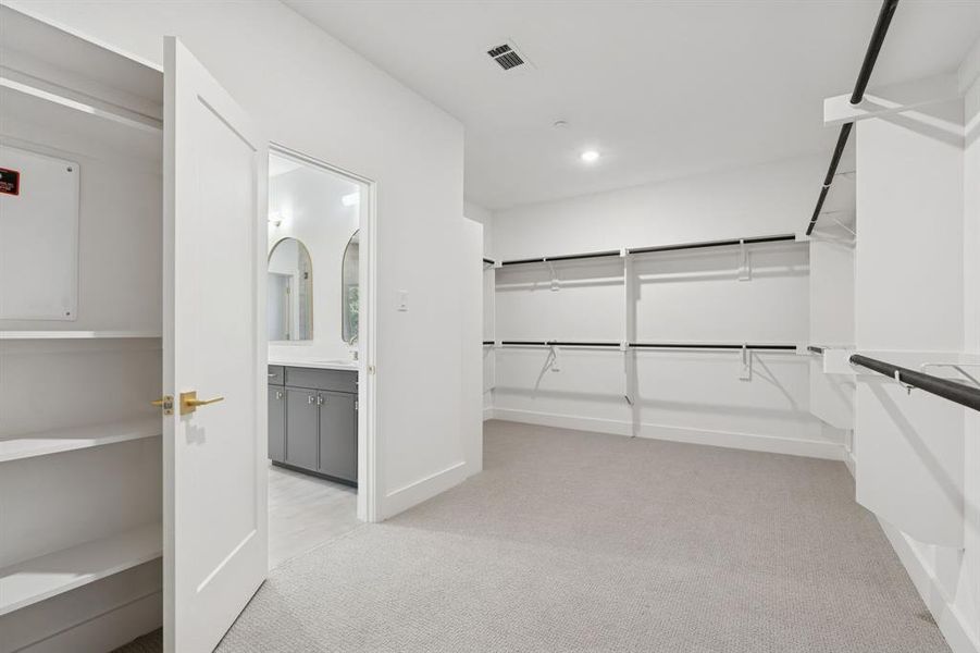 Huge walk in closet.