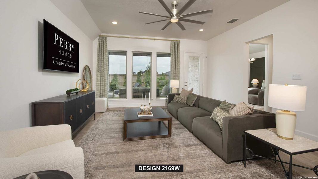 Furnished interior view inside a new home in Kallison Ranch, San Antonio (Image 3). Furnished interior view inside a new home in Kallison Ranch, San Antonio (Image 3).