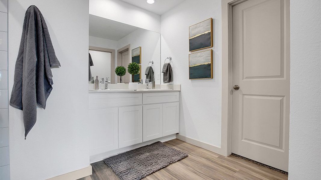 Representative furnished interior of a home built from the The Texas Cali by D.R. Horton in Abbey Glen, Lubbock (Image 11).