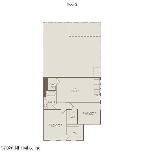 2D floor plan layout of this home in Seminole Palms, Palm Coast, FL (Image 3).