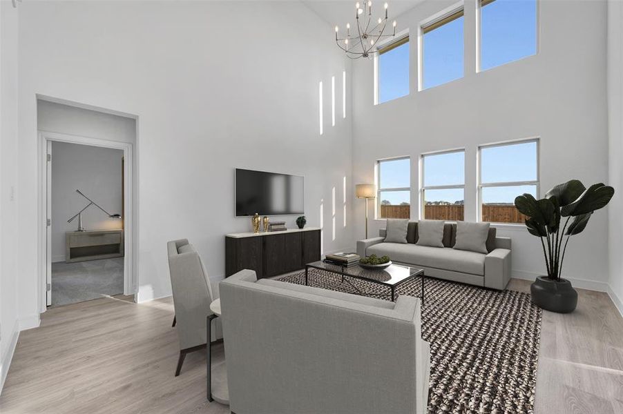 Furnished interior view inside a new home in Timberbrook, Justin (Image 11).