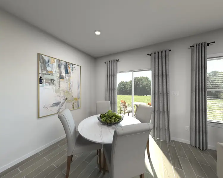 Furnished interior view inside a new home in The District at Oakleaf - The Grove, Middleburg (Image 5).