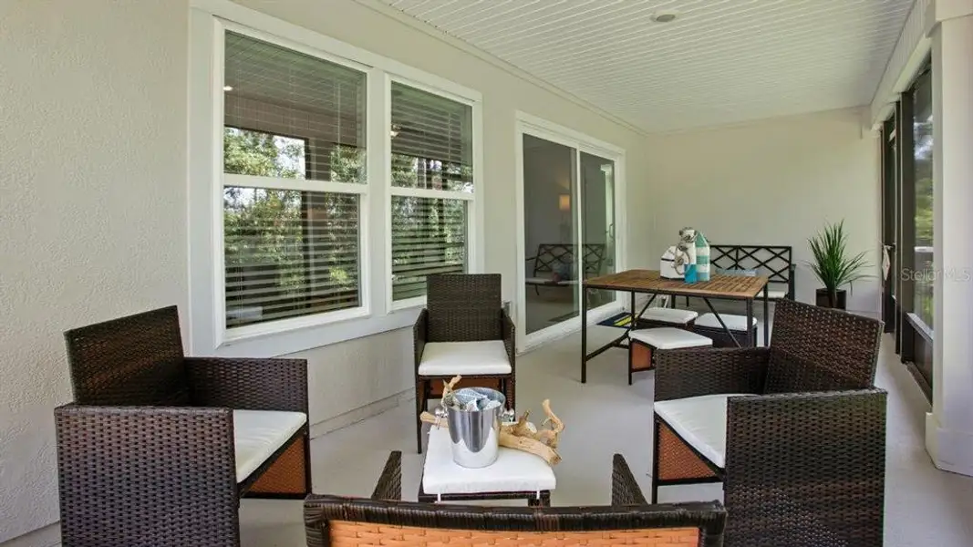 Exterior details and patio area of a home in American Village, Palm Coast (Image 4). Exterior details and patio area of a home in American Village, Palm Coast (Image 4).